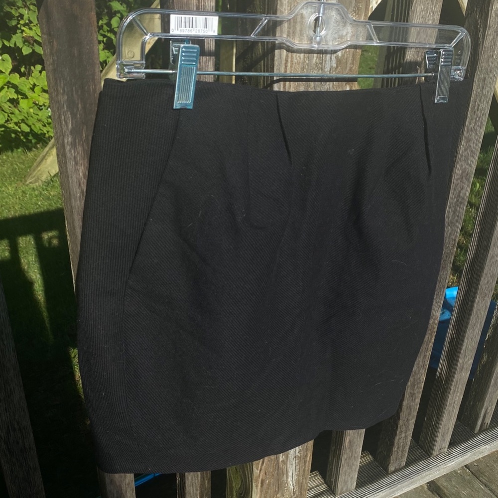 Helmut Lang Black Pintuck Miniskirt